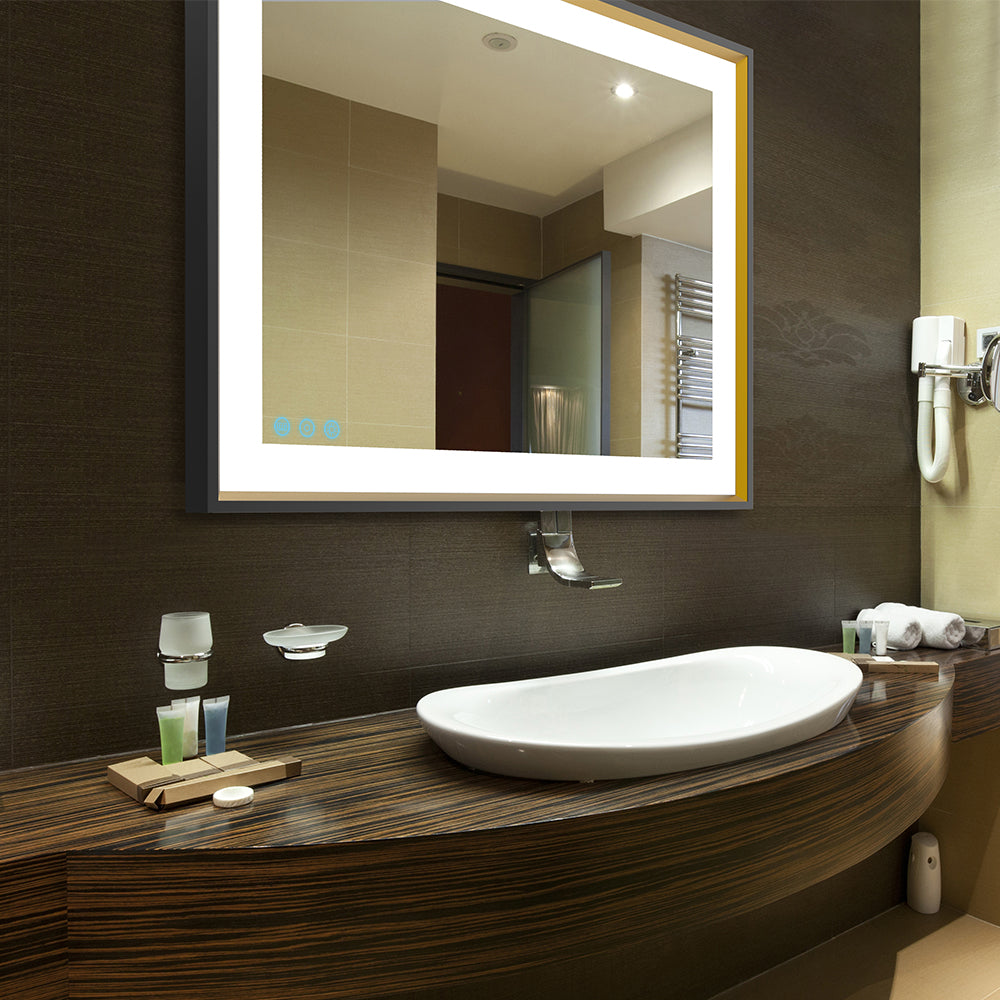 Finding balance in a lighted makeup mirror - Hotel design
