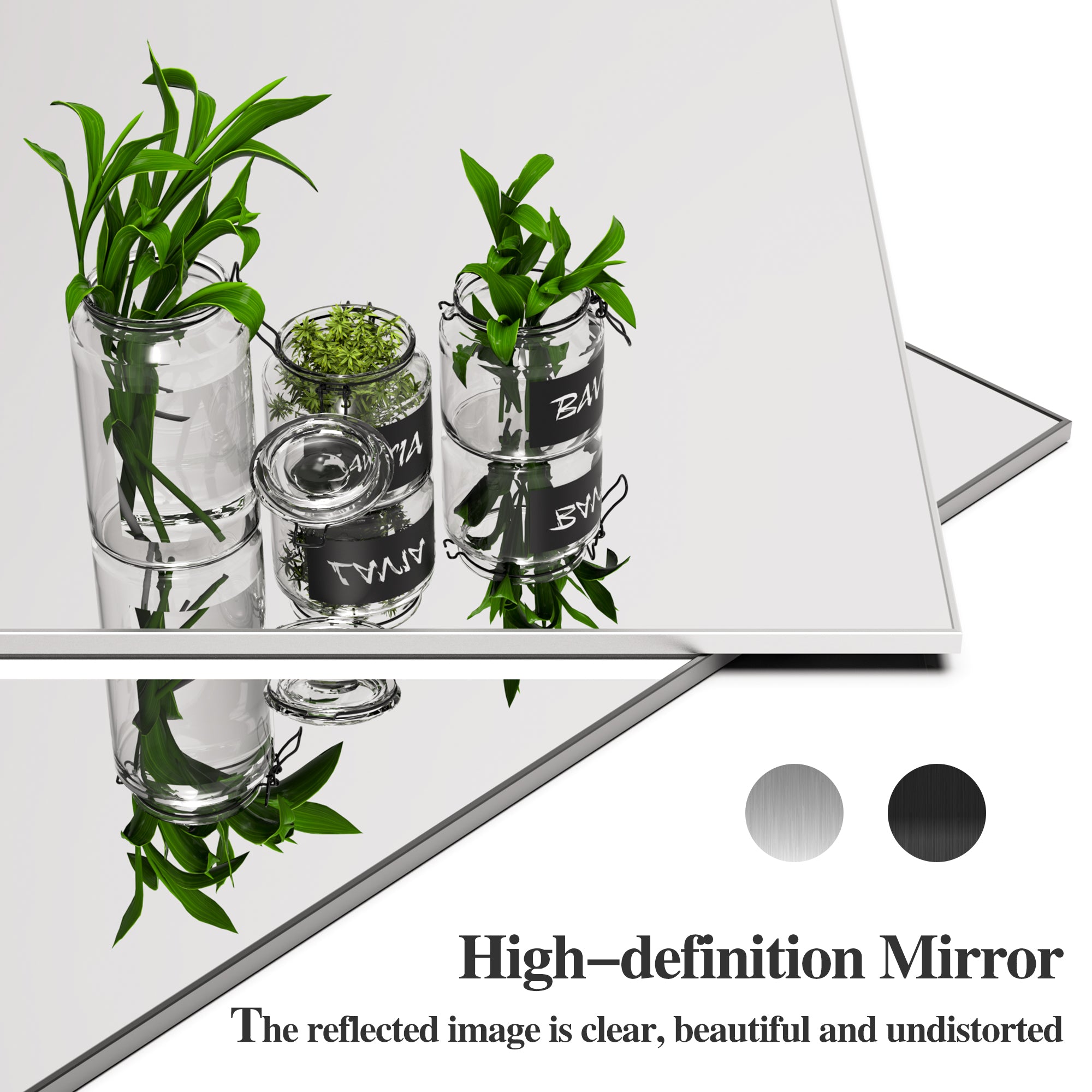60"x36" Oversized Modern Rectangle Bathroom Mirror with Silver Frame Decorative Large Wall Mirrors for Bathroom Living Room Bedroom Vertical or Horizontal Wall Mounted mirror with Aluminum Frame