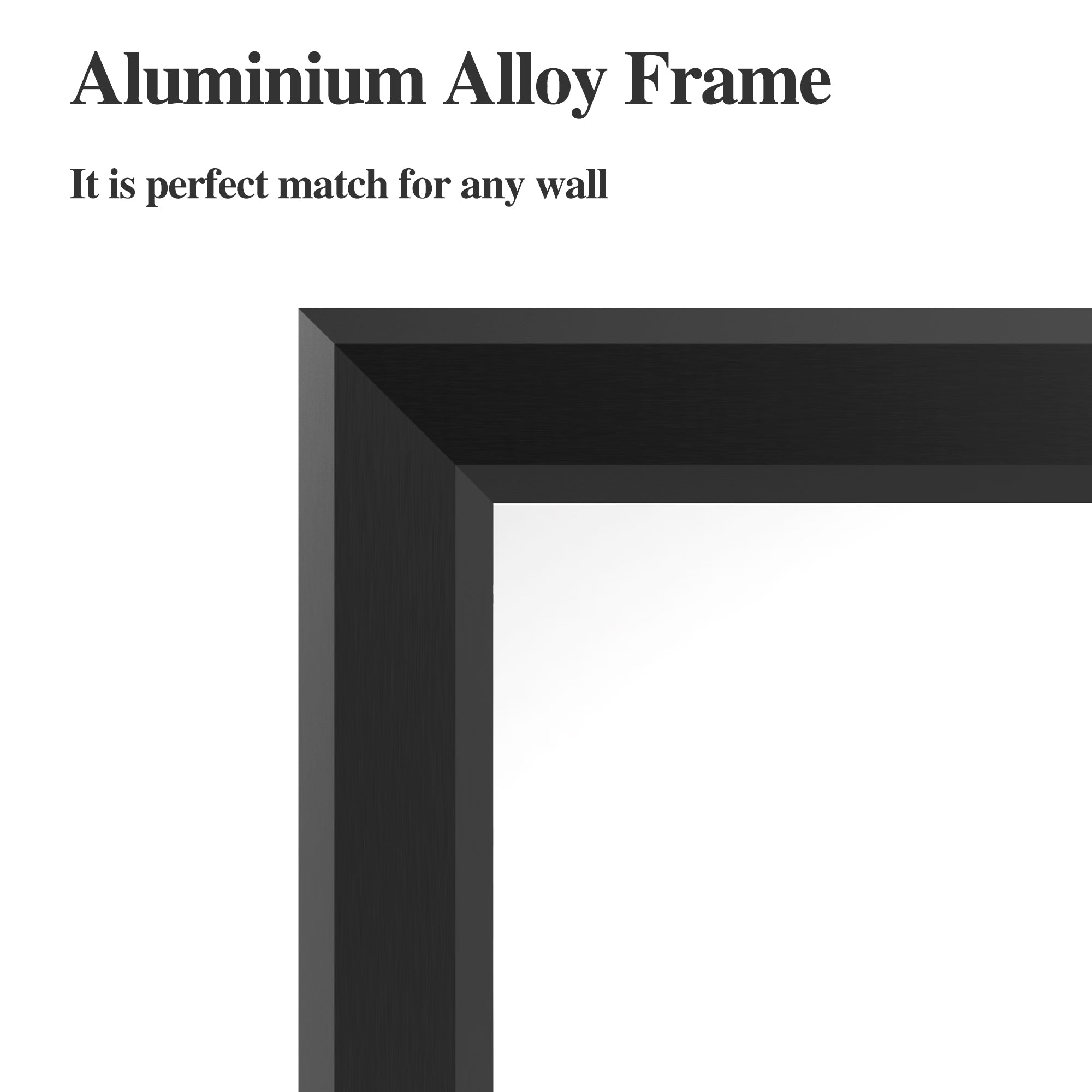 48"x32" Oversized Modern Rectangle Bathroom Mirror with Balck Frame Decorative Large Wall Mirrors for Bathroom Living Room Bedroom Vertical or Horizontal Wall Mounted mirror with Aluminum Frame