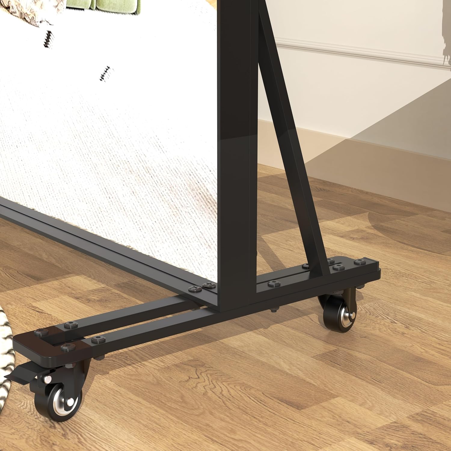 Gym Mirror 360° Swivel on Wheels,