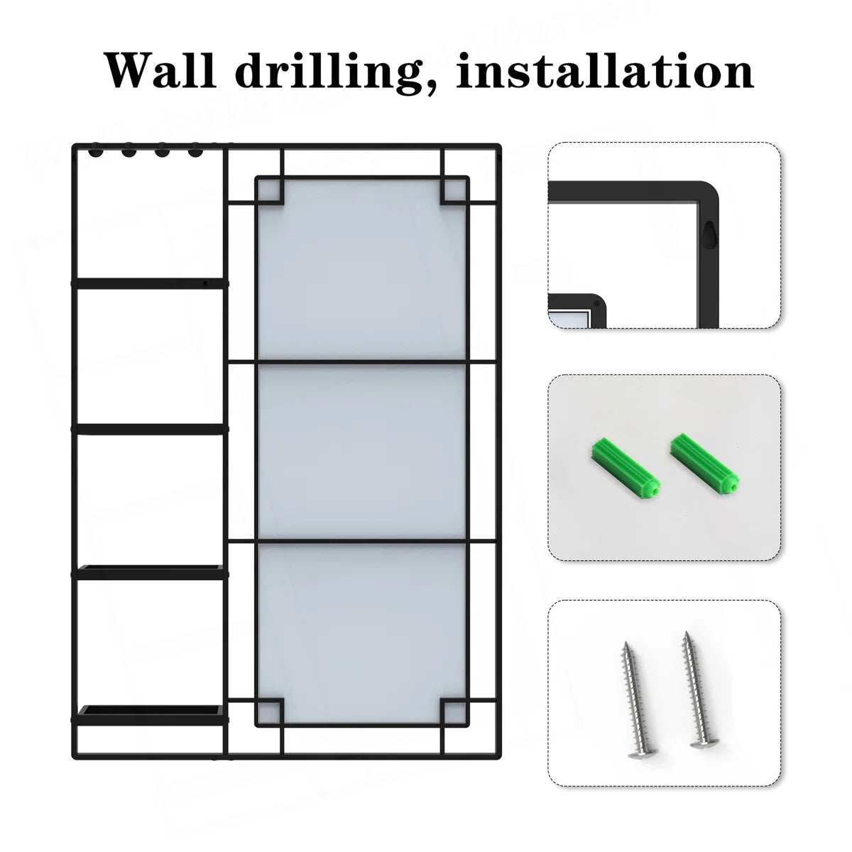Wall Mirror With Versatile Shelf And Premium HD Glass, Perfect For Modern And Functional Spaces