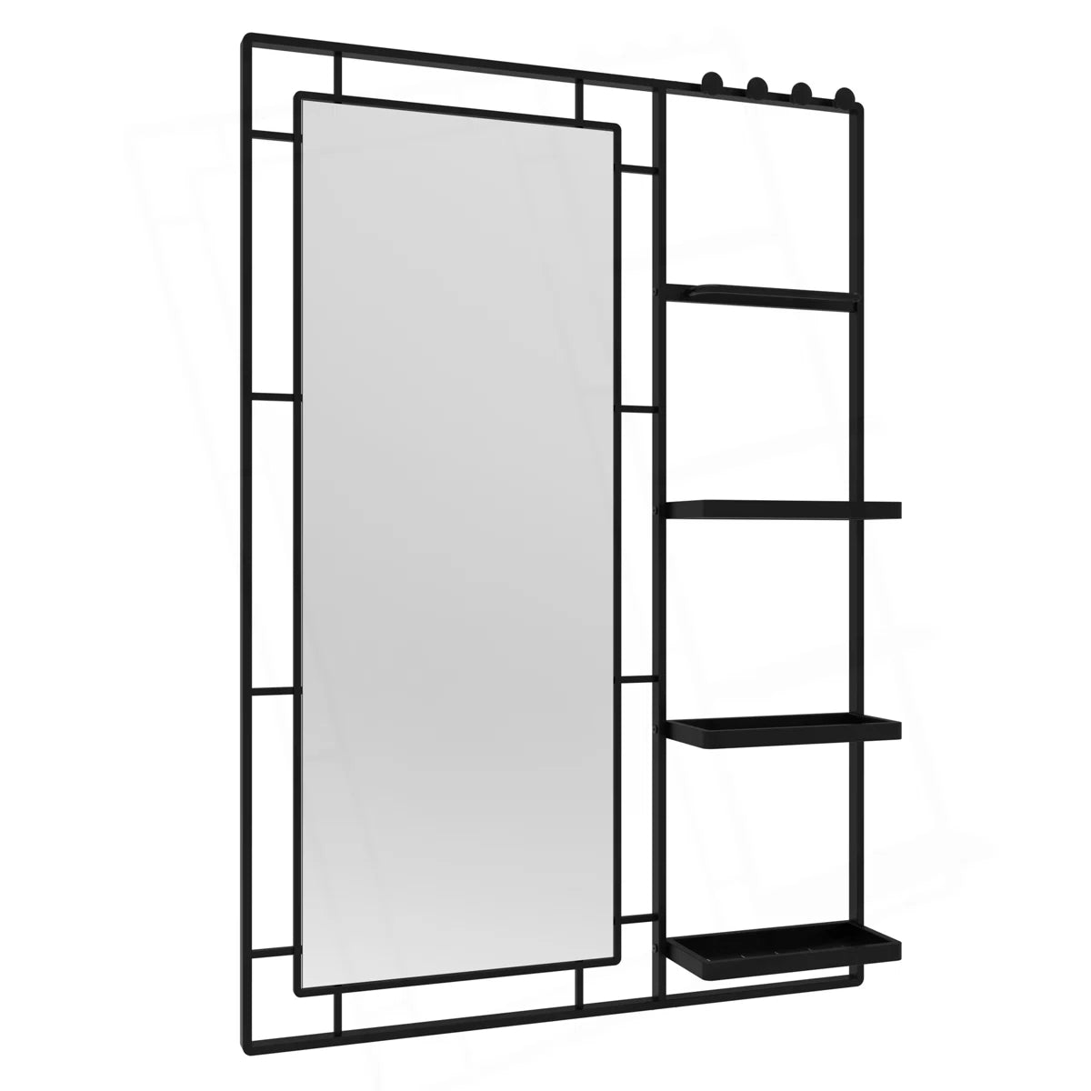 Wall Mirror With Versatile Shelf And Premium HD Glass, Perfect For Modern And Functional Spaces