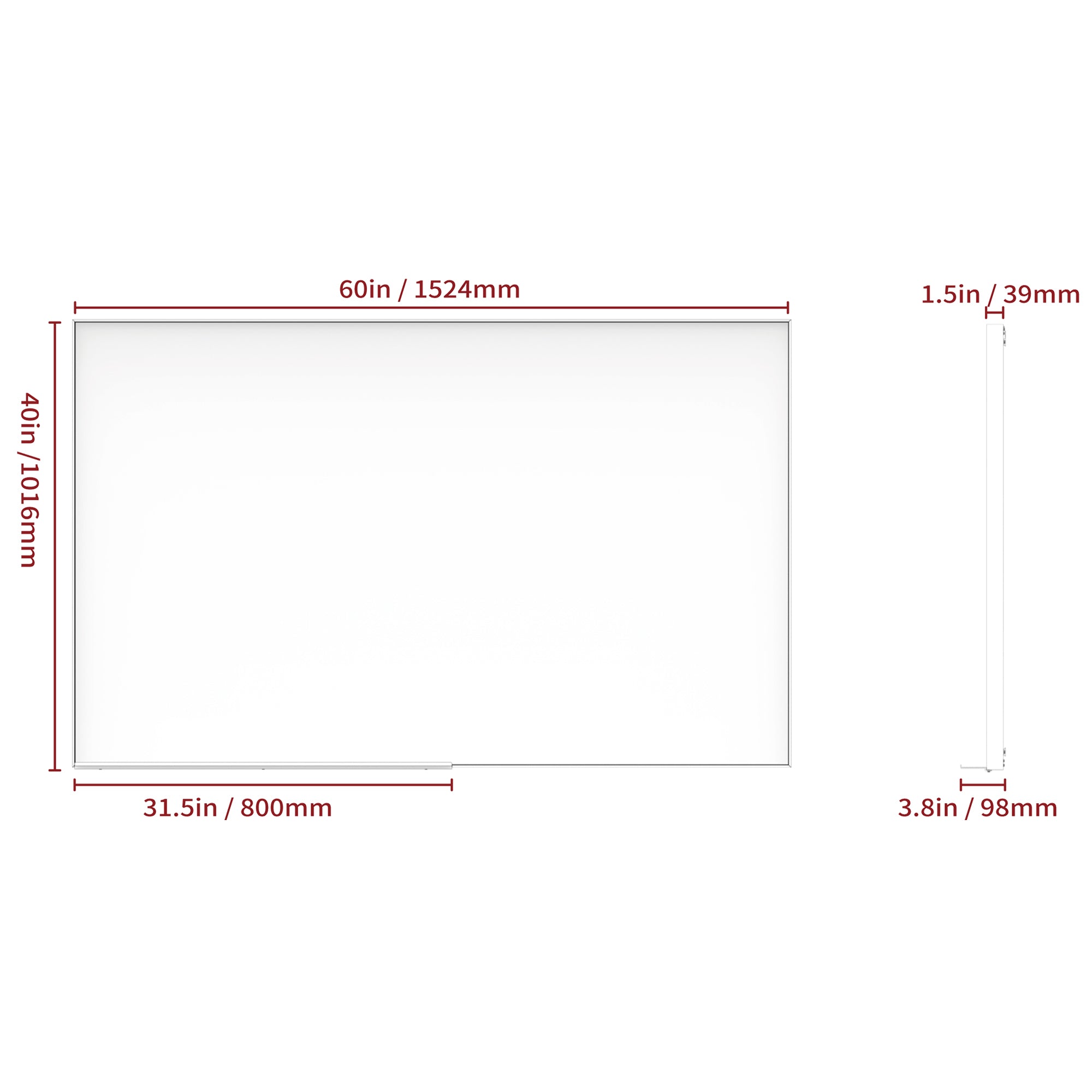 60"x40" Oversized Modern Rectangle Bathroom Mirror with walnut Frame Decorative Large Wall Mirrors for Bathroom Living Room Bedroom Vertical or Horizontal Wall Mounted mirror with Aluminum Frame
